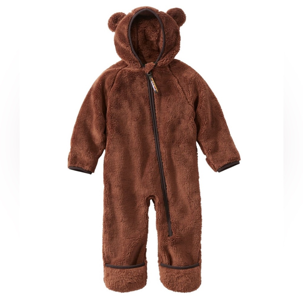 LL Bean bear high pile Fleece suit